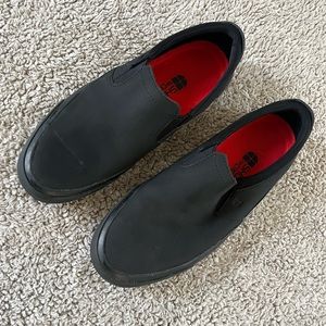 Black slip on vans no slip sneakers